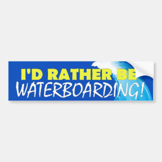 Autocollant De Voiture Je serais plutôt Waterboarding !