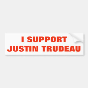 Autocollant De Voiture Je soutiens Justin Trudeau Supporters Canada Uniqu