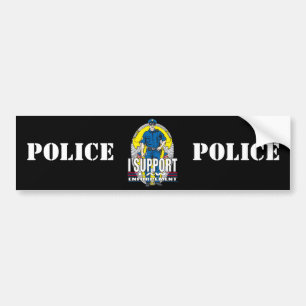 Autocollant De Voiture Je soutiens la police