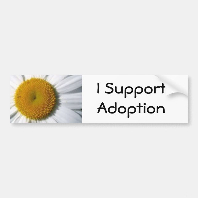 Autocollant De Voiture Je soutiens l'adhésif pour pare-chocs d'adoption (Devant)
