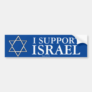 Autocollant De Voiture Je soutiens le pare-chocs Stiker de l'Israël