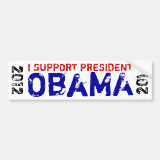 Autocollant De Voiture Je soutiens le Président Obama 2012