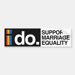 AUTOCOLLANT DE VOITURE JE SOUTIENS L'ÉGALITÉ DE MARIAGE - - .PNG