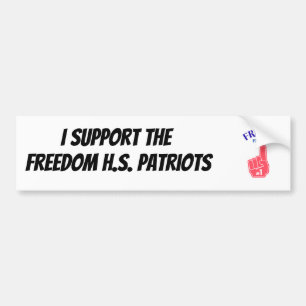 Autocollant De Voiture Je soutiens les patriotes de Freedom H.S.