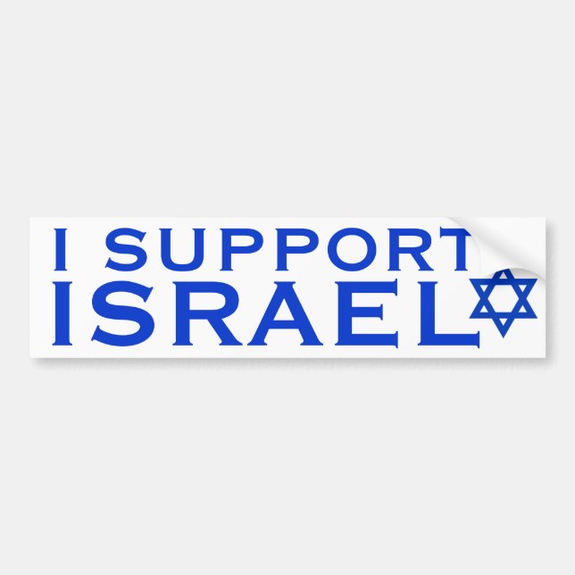 Autocollant De Voiture Je soutiens l'Israël (Devant)