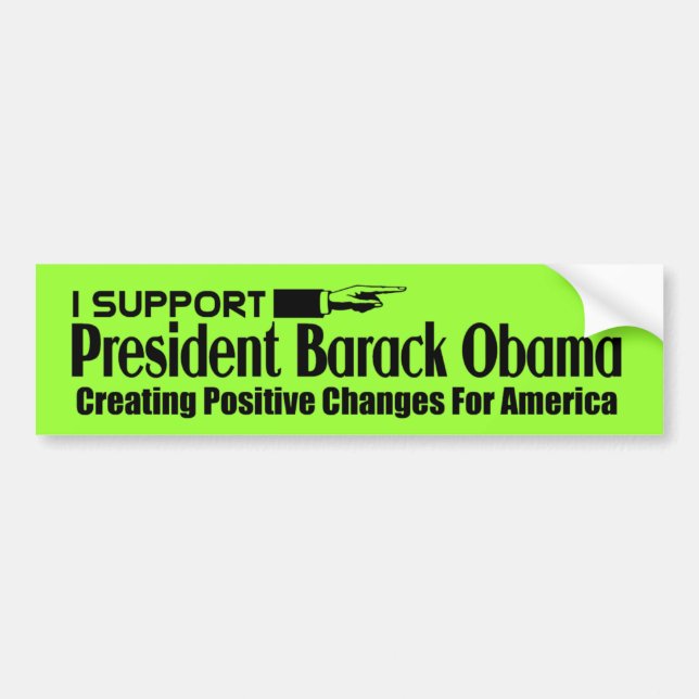Autocollant De Voiture Je soutiens Obama (Devant)