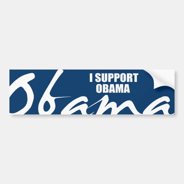 AUTOCOLLANT DE VOITURE JE SOUTIENS OBAMA (Devant)