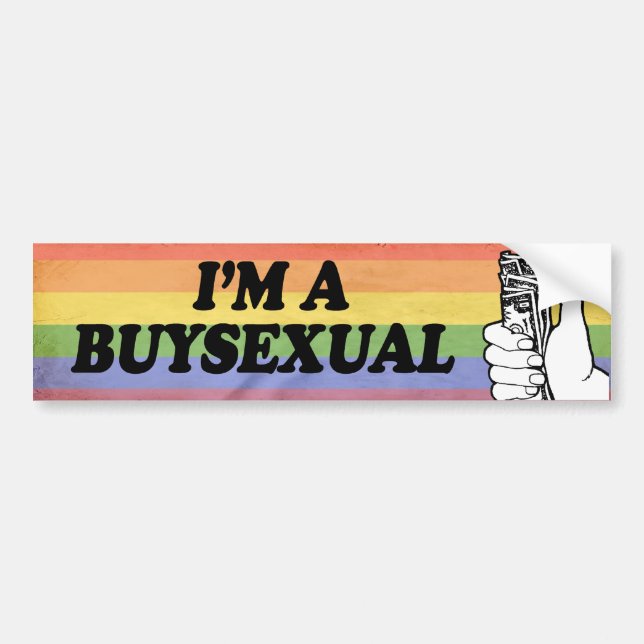 Autocollant De Voiture Je suis A BUYSEXUAL - .png (Devant)