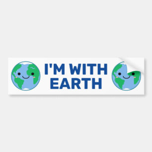 Autocollant De Voiture Je suis avec Earth Pro Planet