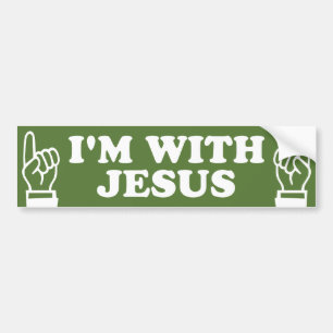 Autocollant De Voiture Je suis avec Jésus