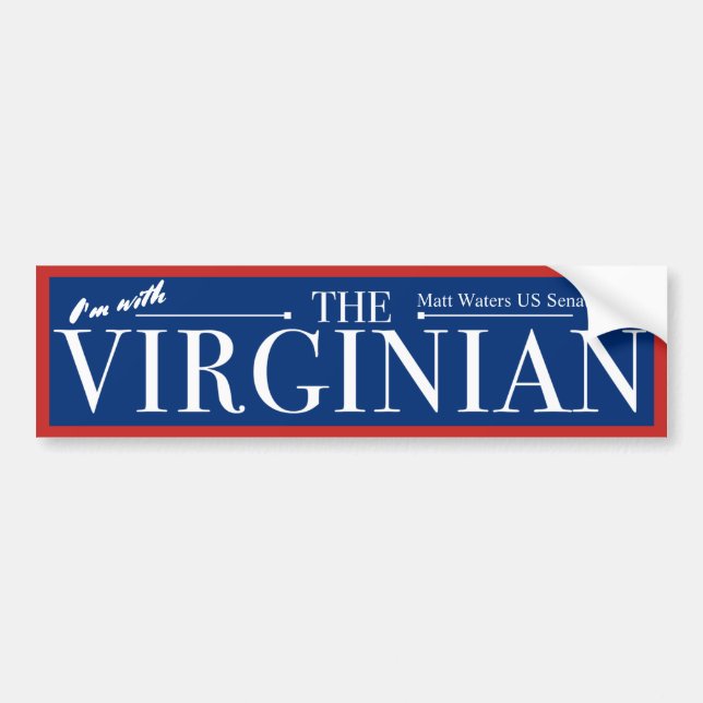 Autocollant De Voiture Je suis avec le Virginian (Devant)