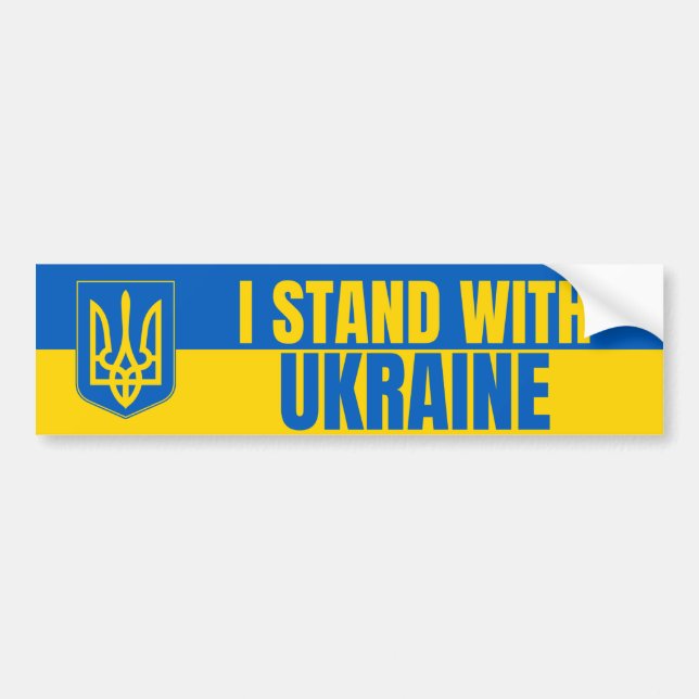 Autocollant De Voiture je suis avec l'ukraine (Devant)