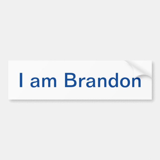 Autocollant De Voiture Je suis Brandon (Devant)