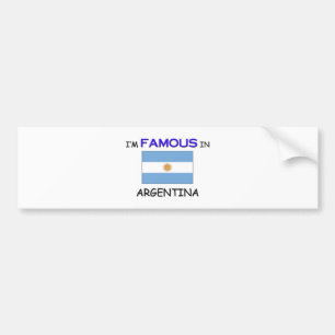 Autocollant De Voiture Je suis célèbre en ARGENTINE