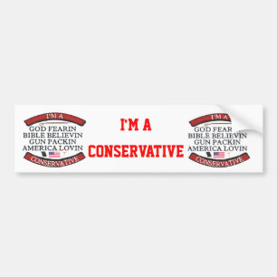 AUTOCOLLANT DE VOITURE JE SUIS CONSERVATEUR