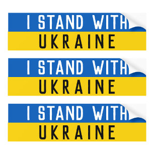 Autocollant De Voiture Je Suis En Politique Avec L'Ukraine