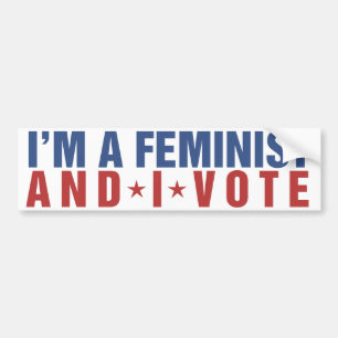 Autocollant De Voiture Je suis féministe et je vote
