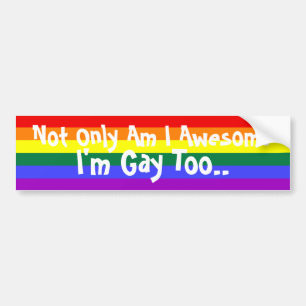 Autocollant De Voiture Je suis génial Et Gay