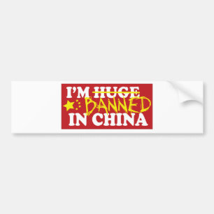 Autocollant De Voiture Je suis interdit en Chine