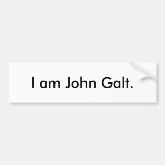 Autocollant De Voiture Je suis John Galt.