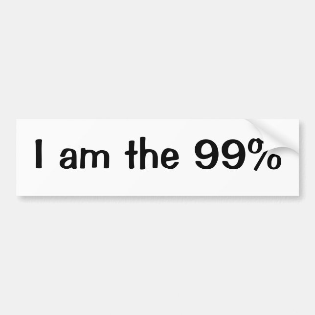 Autocollant De Voiture Je suis le 99% (Devant)