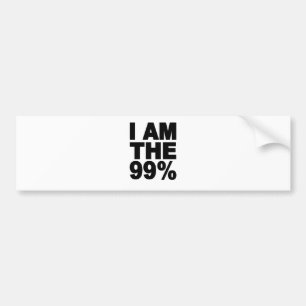 Autocollant De Voiture Je suis le 99% (occupez Wall Street)