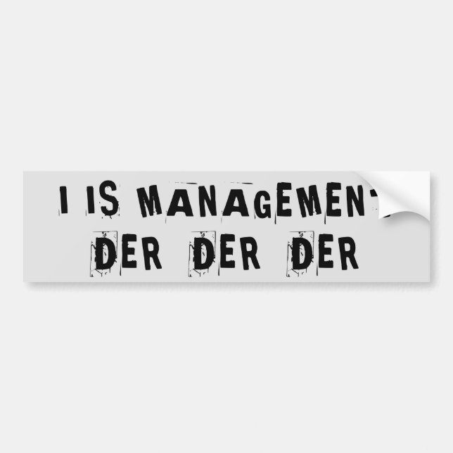 Autocollant De Voiture Je Suis Management Der Der Der (Devant)