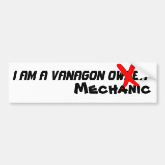Autocollant De Voiture Je suis mécanicien de Vanagon