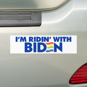 Autocollant De Voiture Je suis Ridin' With Biden 2024 LGBTQ