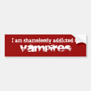 Autocollant De Voiture Je suis sans scrupule dépendant aux vampires