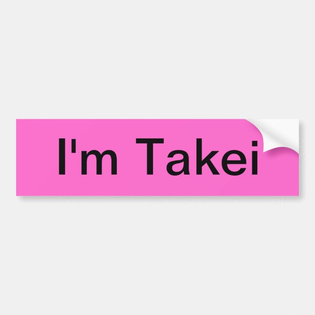 Autocollant De Voiture Je suis Takei (Devant)
