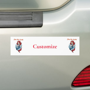 Autocollant De Voiture Je suis tellement mignonne Mermaid Thunder_Cove
