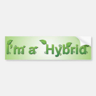 Autocollant De Voiture Je suis un adhésif pour pare-chocs hybride