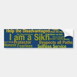 Autocollant De Voiture Je suis un adhésif pour pare-chocs sikh