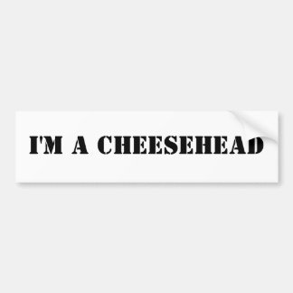 Autocollant De Voiture Je suis un cheesehead