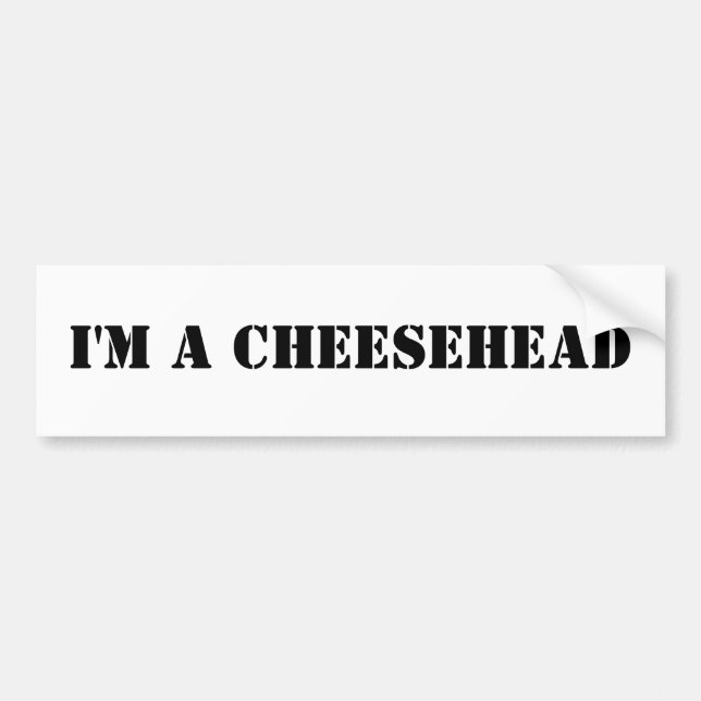 Autocollant De Voiture Je suis un cheesehead (Devant)