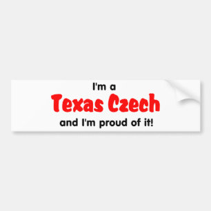 Autocollant De Voiture Je suis un Texas Tchèque - T-shirt