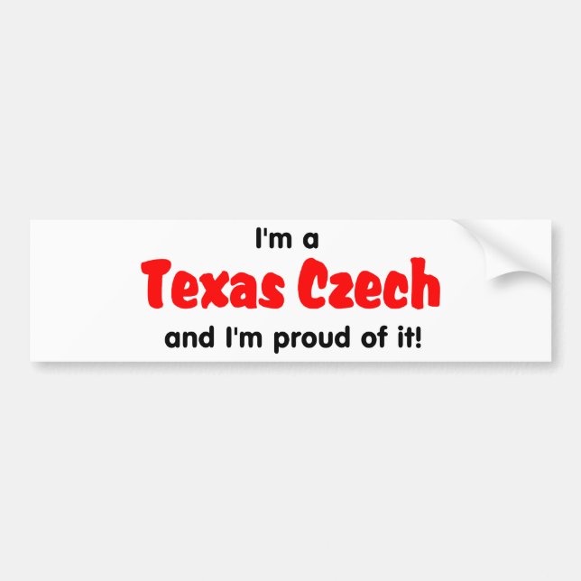 Autocollant De Voiture Je suis un Texas Tchèque - T-shirt (Devant)