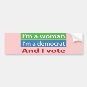 Autocollant De Voiture Je suis une femme et je vote !