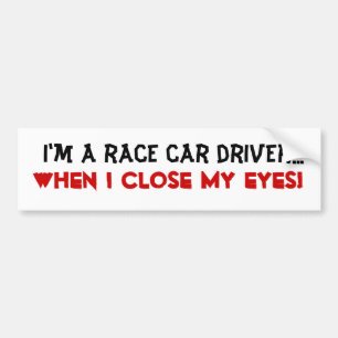 Autocollant De Voiture "Je suis une voiture de course Driver