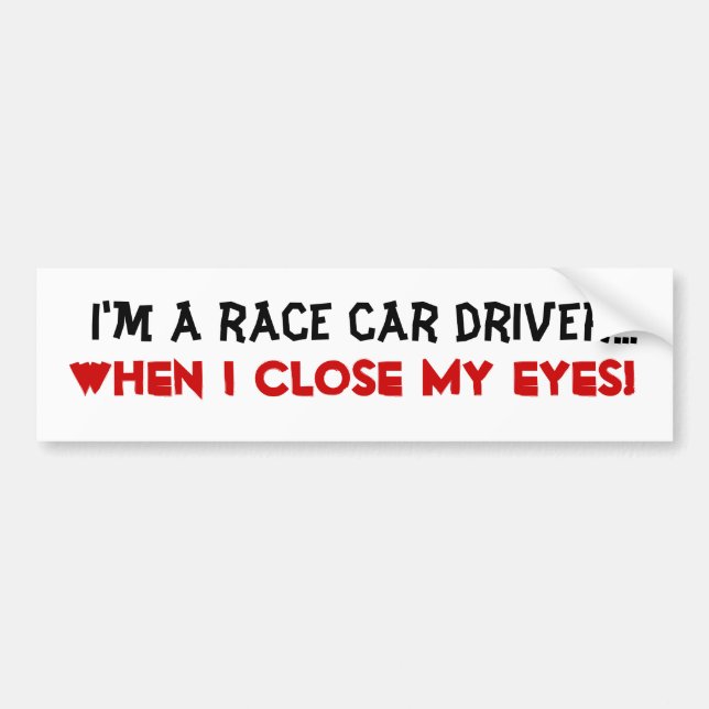 Autocollant De Voiture "Je suis une voiture de course Driver (Devant)