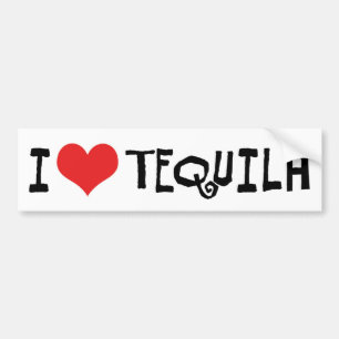 Autocollant De Voiture Je t'aime Tequila Heart