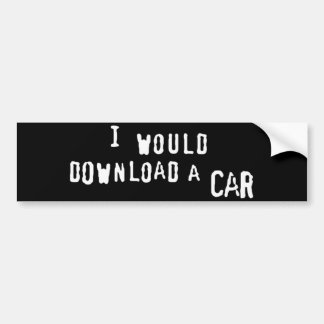Autocollant De Voiture Je téléchargerais une voiture