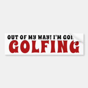 Autocollant De Voiture Je vais faire du golf