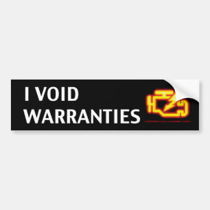 Autocollant De Voiture Je vide des garanties
