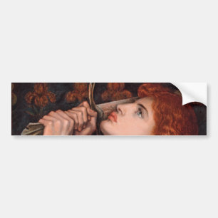 Autocollant De Voiture Jeanne d'Arc (Portrait) (par Dante Gabriel Rossett