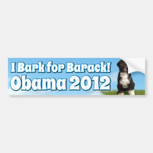 Autocollant De Voiture J'écorce pour Barack, BO le premier chien Obama