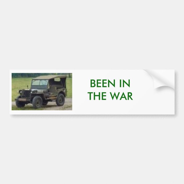 AUTOCOLLANT DE VOITURE JEEP, ÉTÉ DANS LA GUERRE (Devant)