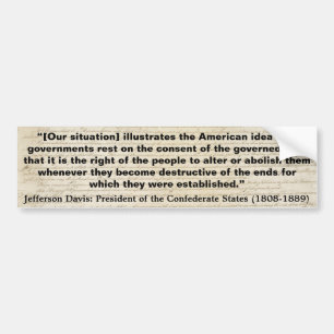 Autocollant De Voiture JEFFERSON DAVIS notre situation illustre la