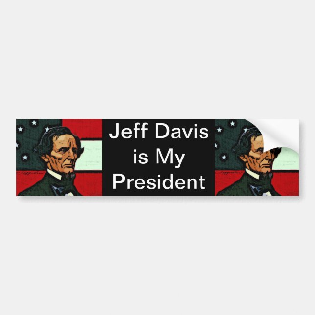 Autocollant De Voiture Jefferson Davis, président du Confederacy (Devant)